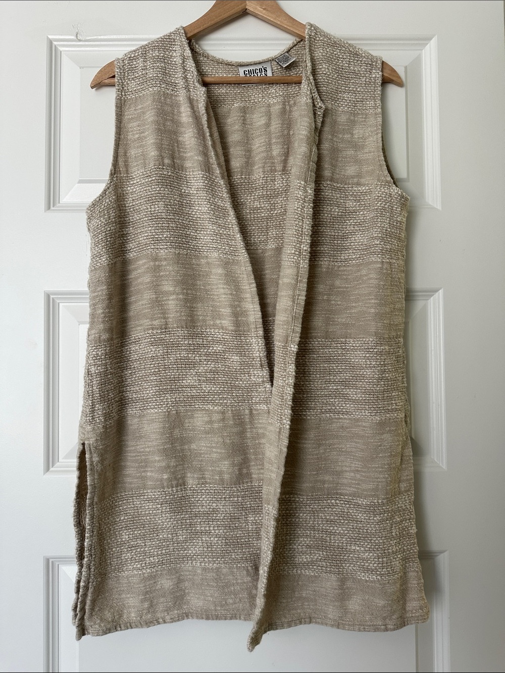 Chico's Sleeveless Open-Front Knit Vest